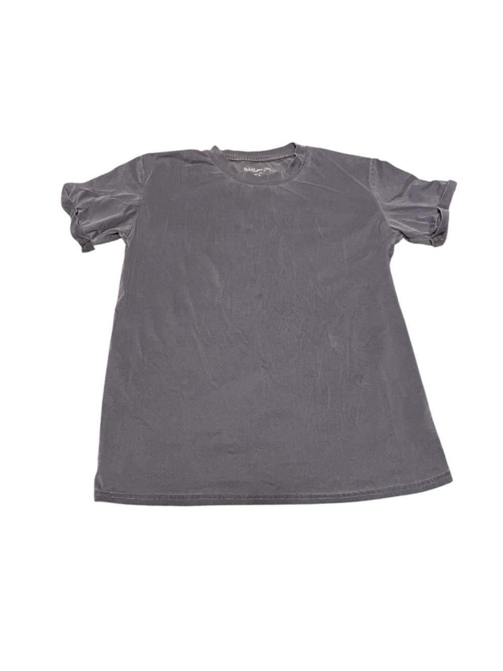 Rebellious One Soft Velvet like T-Shirt in Purple Gray Color Size XS EUC
